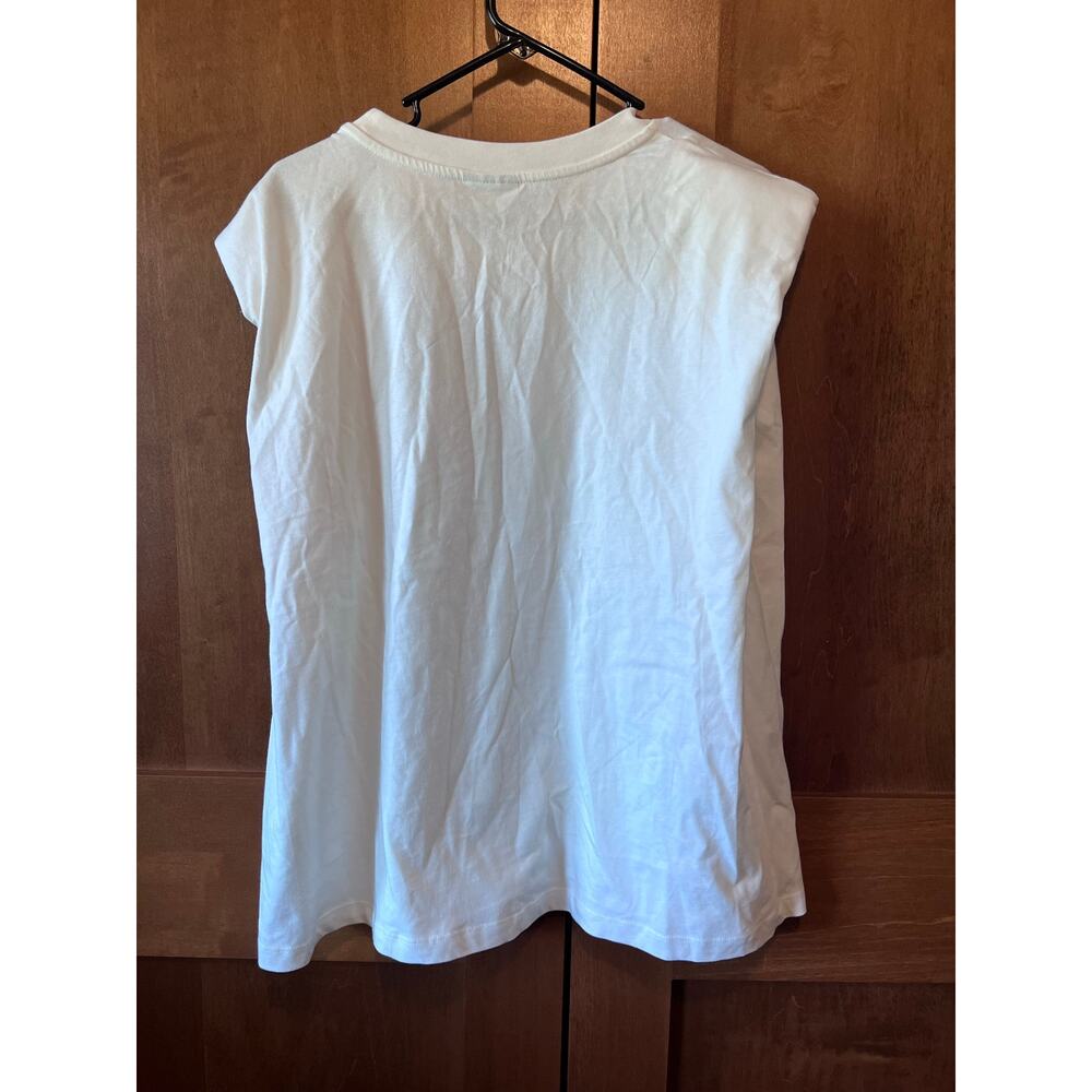 Farm Rio "Nature Is The Future" muscle tee white, featuring colorful embroidery - Picture 5 of 9